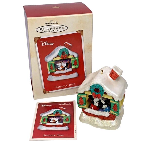Hallmark SNUGGLE TIME 2002 Disney Keepsake‎ Ornament with Mickey & Minnie Mouse - Picture 1 of 12